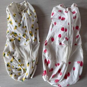 Happiest Baby Fruit Print Sleepea Swaddle Sack Set size M
